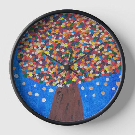 Abstrakter Baum Uhr (Vorderseite)