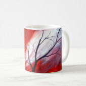 Abstrakter Baum und Roter Himmel Kaffeetasse (VorderseiteRechts)