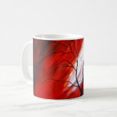 Abstrakter Baum und Roter Himmel Kaffeetasse (Vorderseite Links)