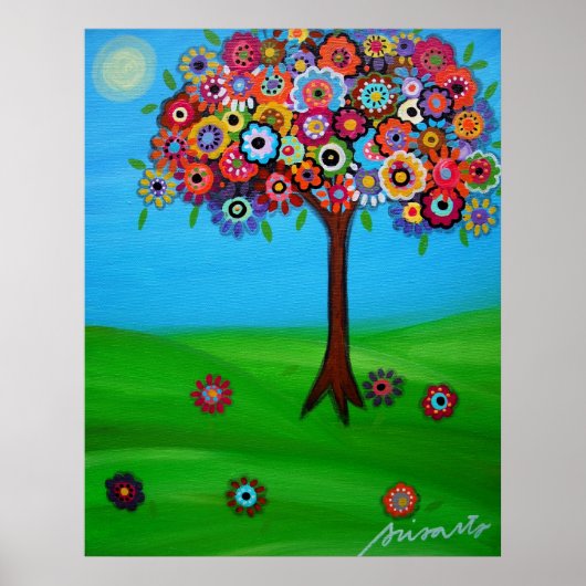 ABSTRAKTER BAUM VON LEBENSMITTELN POSTER (Vorne)