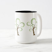 Abstrakter Baum Zweifarbige Tasse (VorderseiteRechts)