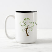 Abstrakter Baum Zweifarbige Tasse (Links)