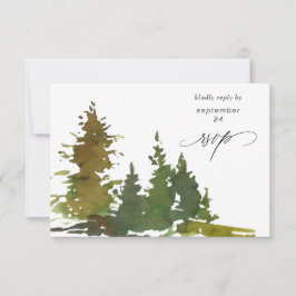 Abstrakter Baumbestand w Meal RSVP-Karte RSVP Karte
