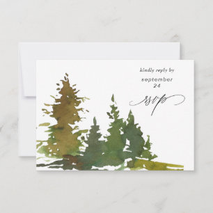 Abstrakter Baumbestand w Meal RSVP-Karte RSVP Karte