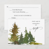 Abstrakter Baumbestand w Meal RSVP-Karte RSVP Karte (Vorne/Hinten)
