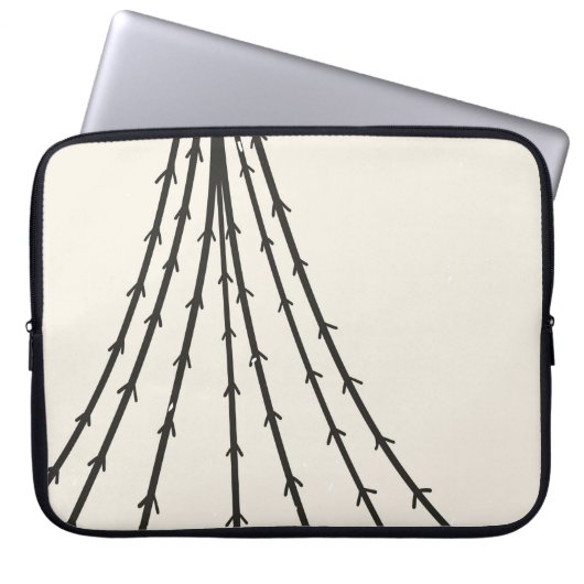 Abstrakter Baummond Laptopschutzhülle (Vorderseite)