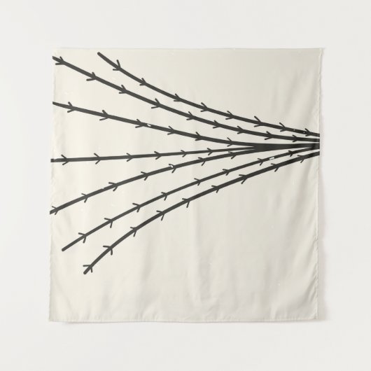 Abstrakter Baummond Wandteppich (Vorderseite (Horizontal))