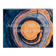 Abstrakter Baumring-Kalender 2026