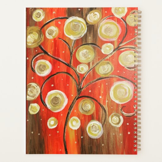 Abstrakter Baumspiralplaner Planer (Rückseite)