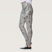 Abstrakter Baumstamm Foto Weißgraues Muster Natur Leggings (Links)