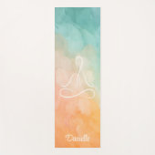 Abstrakter Beach Individuelle Name Yogi Line Art Yogamatte (Vorderseite)