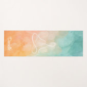 Abstrakter Beach Individuelle Name Yogi Line Art Yogamatte (Vorderseite (Horizontal))