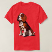 Abstrakter Beagle T-Shirt (Design vorne)