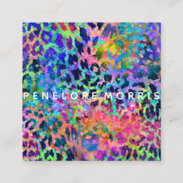 Abstrakter Beauty-Stylist für Tierwerbung Quadratische Visitenkarte