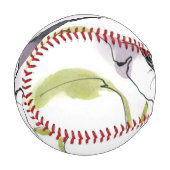 Abstrakter bemalter Blumenhintergrund 3 Baseball (Vorderseite Links)