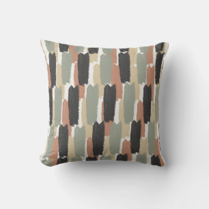 Abstrakter bemalter Streifen moderner warmer minim Kissen