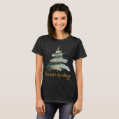 Abstrakter bemalter Weihnachtsbaum T-Shirt (Vorne ganz)