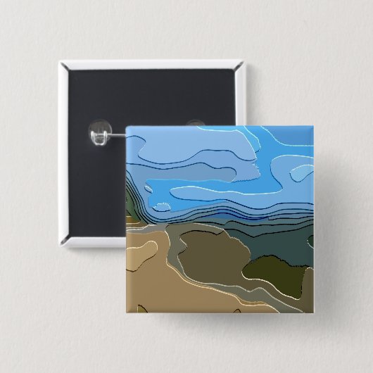 ABSTRAKTER BERG BUTTON (Vorne & Hinten)