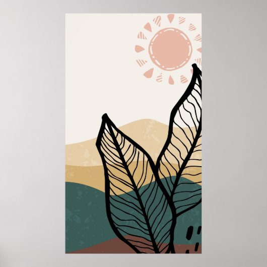 Abstrakter Berghang Poster (Vorne)