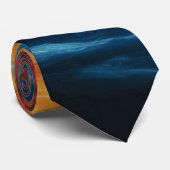 Abstrakter Bergsonntag Krawatte (Gerollt)