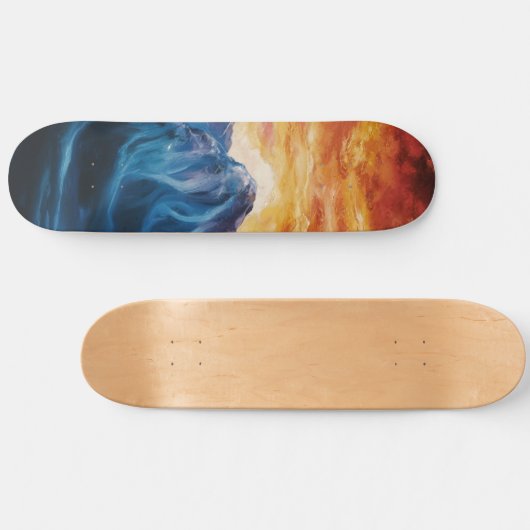 Abstrakter Bergsonntag Skateboard (Horizontal)