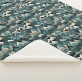 Abstrakter Bergwald personalisierter Name Sherpadecke (3/4)
