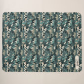 Abstrakter Bergwald personalisierter Name Sherpadecke (Vorderseite (Horizontal))