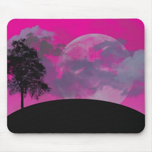 Abstrakter Bewölkter Mond-Mauspad Mousepad (Vorne)