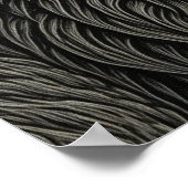 Abstrakter Bigfoot Schwarz-Weiß-Kunst Poster (Ecke)