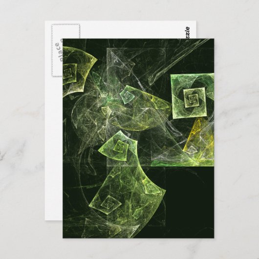 Abstrakter Bilanzen Postkarte (Vorne/Hinten)