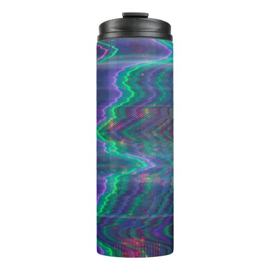 Abstrakter Bildschirm Thermosbecher (Vorderseite)