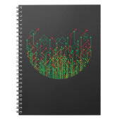 Abstrakter binärer Informatiker der Leiterplatte Notizblock (Vorderseite)