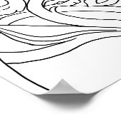 Abstrakter Bird Deko Art Colour Page (Ecke)