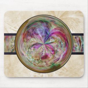 Abstrakter BlaseMandala mit Band Mousepad