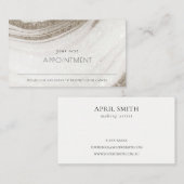Abstrakter Blassgoldmarmor Agate Verabredung Visitenkarte (Vorne/Hinten)