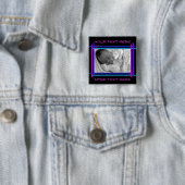 Abstrakter Blau und Indigo Feld-Knopf Button (Beispiel)