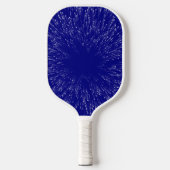 Abstrakter blau-weißer Blitz Pickleball Schläger (Vorderseite)