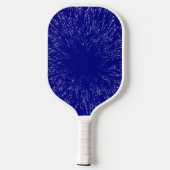 Abstrakter blau-weißer Blitz Pickleball Schläger (Rückseite)