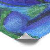 ABSTRAKTER BLAUE-Druck Poster (Ecke)