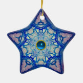 ABSTRAKTER BLAUE STAR MIT GEM STONE KERAMIK ORNAMENT (Hinten)
