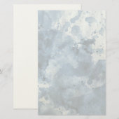 Abstrakter blauer Aquarellhintergrund Briefpapier (Vorne/Hinten)