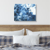 Abstrakter blauer Aquarellhintergrund Leinwanddruck (Insitu (Schlafzimmer))