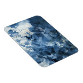 Abstrakter blauer Aquarellhintergrund Magnet (Rechte Seite)