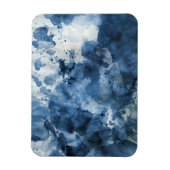 Abstrakter blauer Aquarellhintergrund Magnet (Vertikal)