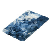 Abstrakter blauer Aquarellhintergrund Magnet (Linke Seite)