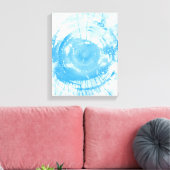 Abstrakter blauer Aquarellhintergrund, Textur. Leinwanddruck (Insitu (Wohnzimmer))