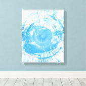 Abstrakter blauer Aquarellhintergrund, Textur. Leinwanddruck (Insitu (Holzboden))