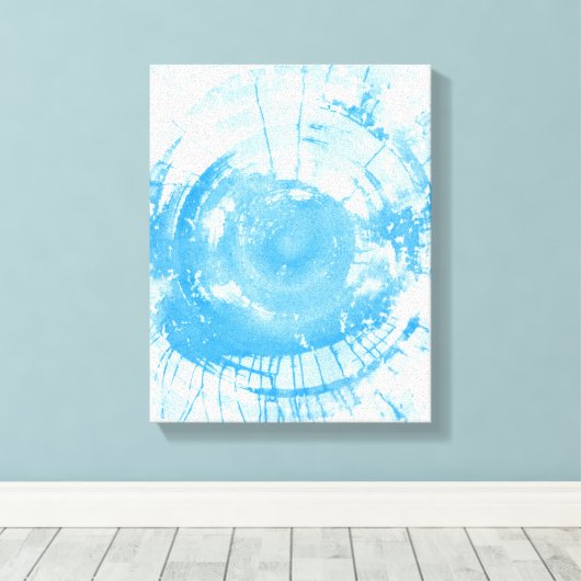 Abstrakter blauer Aquarellhintergrund, Textur. Leinwanddruck (Insitu (Holzboden))