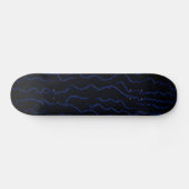 Abstrakter Blauer Blitz Skateboard (Horizontal)