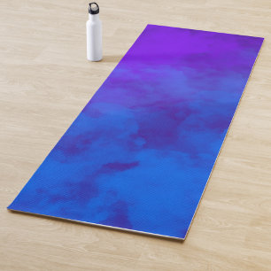 Abstrakter blauer Farbverlauf der Wolken Yogamatte